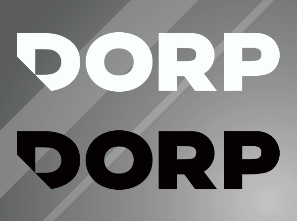 "DORP" logo sticker design